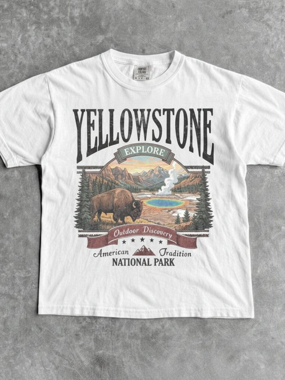 Yellowstone National Park Vintage Graphic Tee | Retro Hiking Shirt
